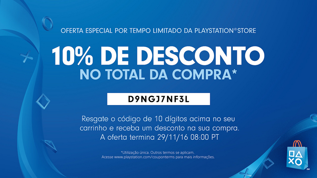 Comprar Cartão PSN 10 Reais Playstation Network Brasil