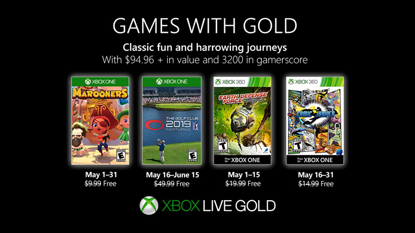 Jogos gratuitos de maio da Xbox Live Gold incluem golfe e party