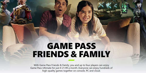 Microsoft pode estar expandindo o plano Game Pass Amigos & Família